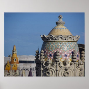 Poster Espanha, Catalunha, Barcelona. Teto de Barcelona