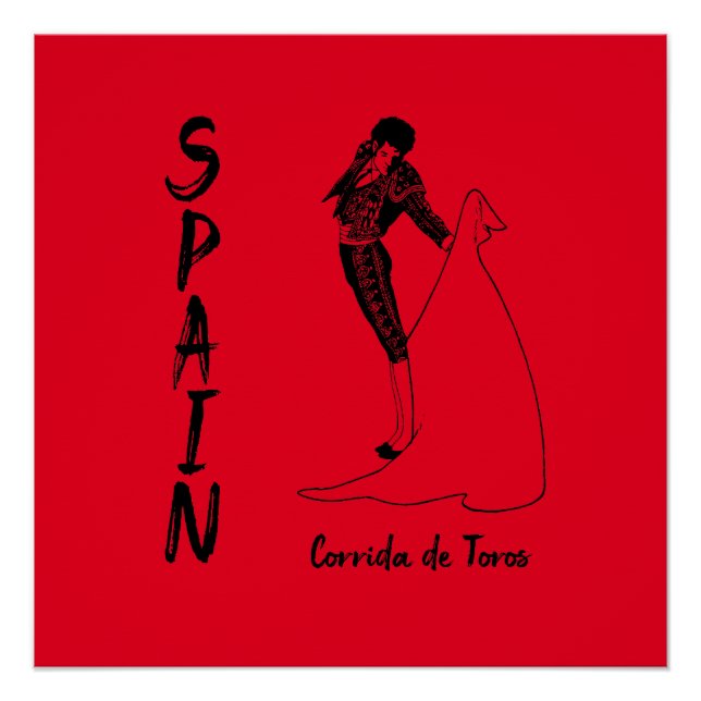 Pôster ESPANHA Corrida de Toros (Touro) (Frente)