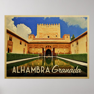 Pôster Espanha de Alhambra Granada