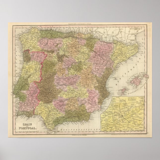 Pôster Espanha E Portugal (Frente)