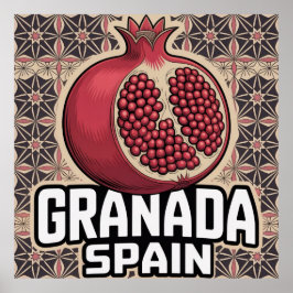 Poster Espanha Granada Pomegranate Sticker