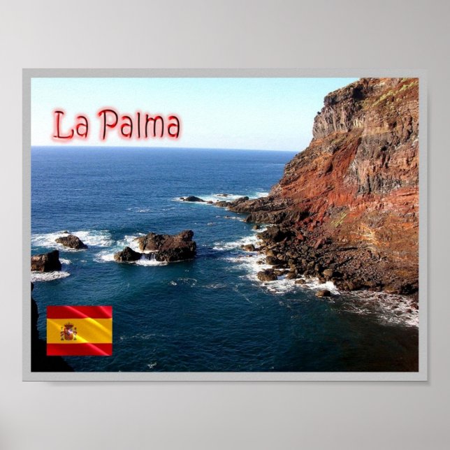 Poster Espanha - Ilhas Canárias - La Palma - (Frente)