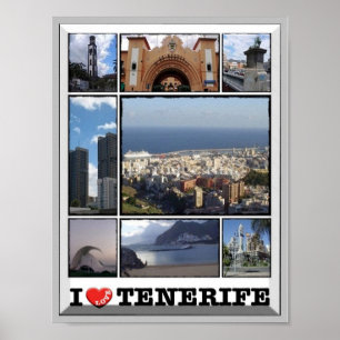 Poster Espanha - Ilhas Canárias - Tenerife - I Love -