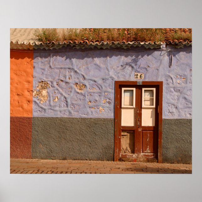 Pôster Espanha, Ilhas Canárias, Tenerife, villa (Frente)