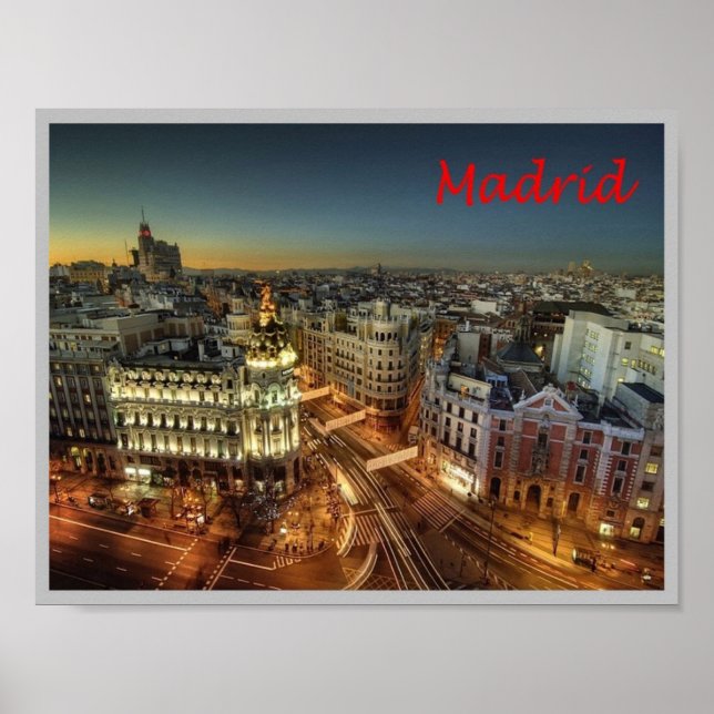 Poster Espanha - Madrid - Cidade - (Frente)