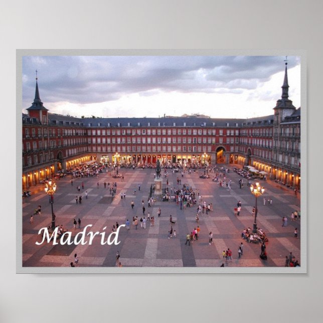 Poster Espanha - Madrid - Prefeito Square - (Frente)