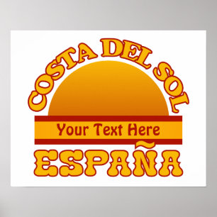 Pôster ESPANHA personalizada Costa Del Sol
