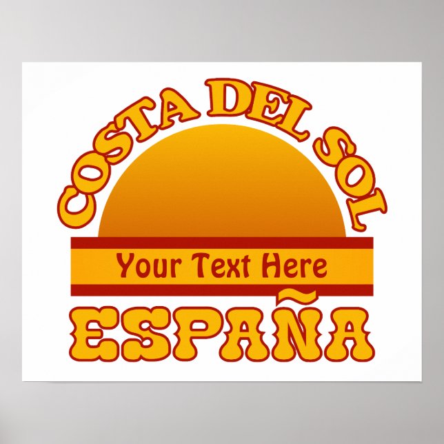 Pôster ESPANHA personalizada Costa Del Sol (Frente)