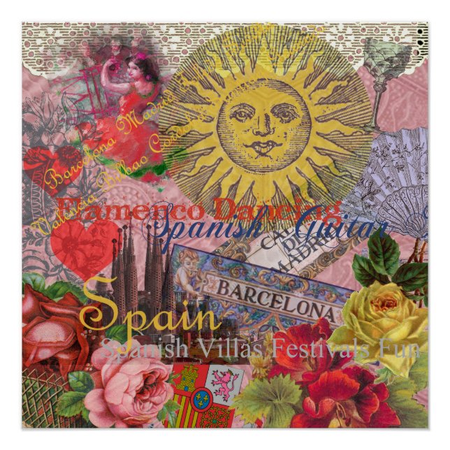 Pôster Espanha Sunshine - Arte Espanhola (Frente)