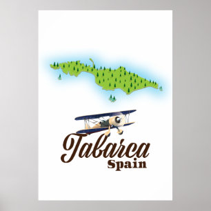 Poster Espanha Tabarca - Mapa bonito