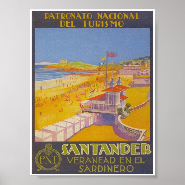 Poster Espanha Viagens vintage (Frente)