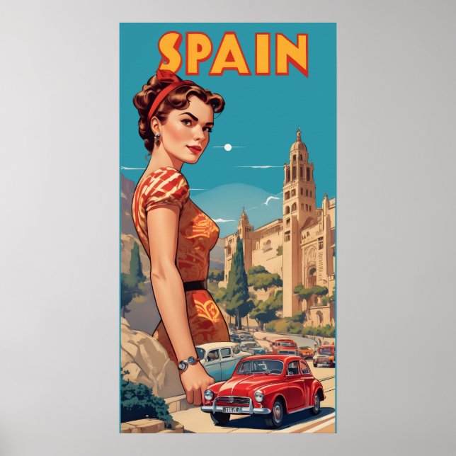 Poster Espanha Vintage (Frente)