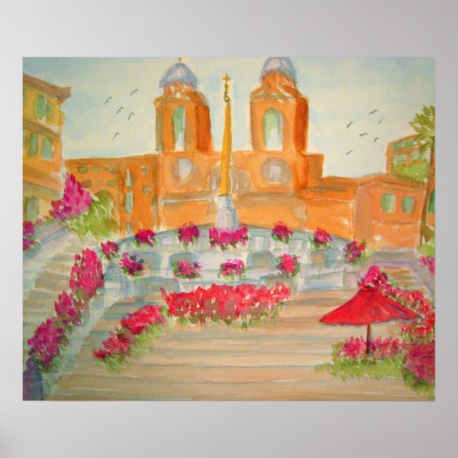 Poster Espanhol dá passos em Roma (Frente)