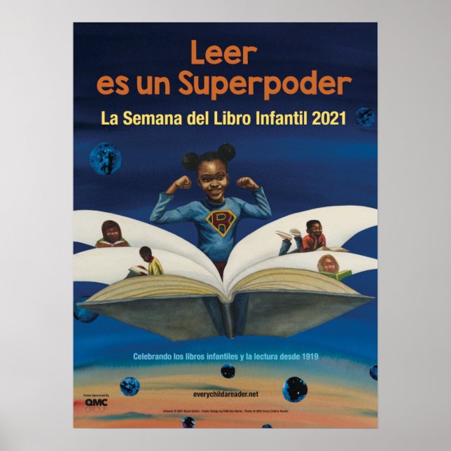 poster Espanhol da Semana do Livro Infantil 2021 (Frente)