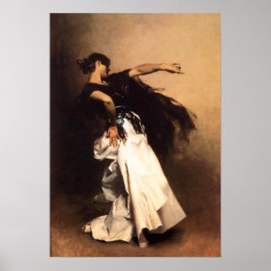 Poster espanhol do dançarino de Sargent do cantor