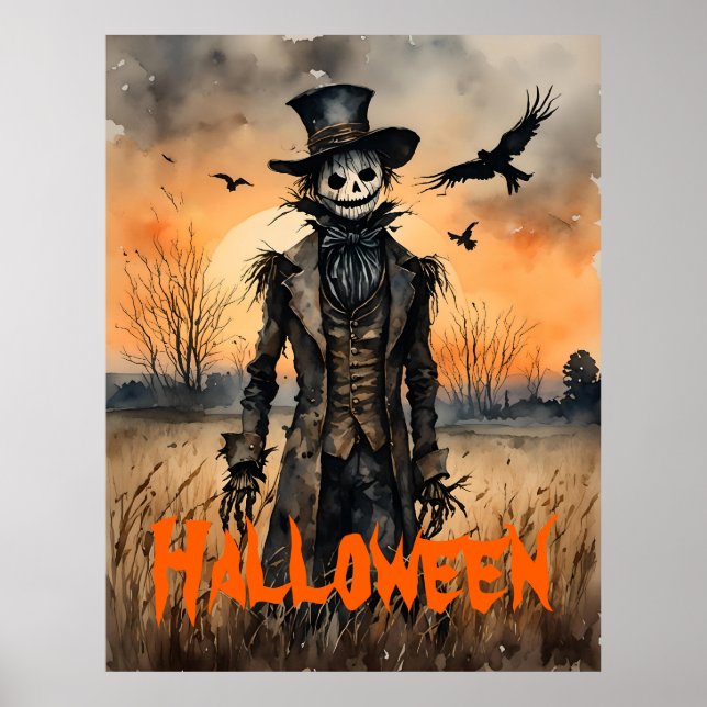 Poster Espantalho e Halloween de Crows (Frente)