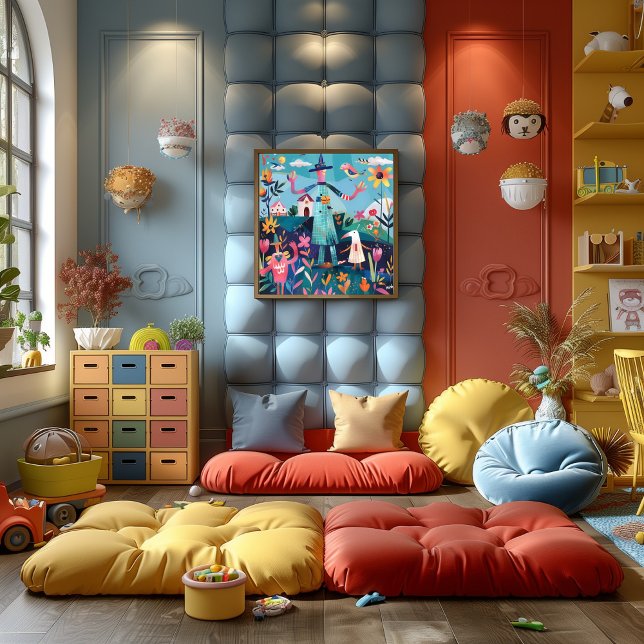 Pôster Espantapájaros Alegre: Paisaje Folk y Naive. (Criador carregado)