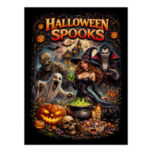 Pôster Espantos de Halloween