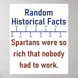Poster Espartanos Eram Tão Ricos - Fato Da História
