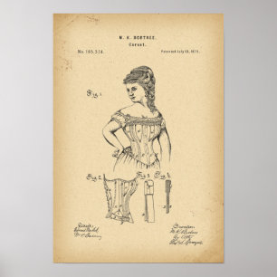 Pôster Espartilho de 1875 patentes