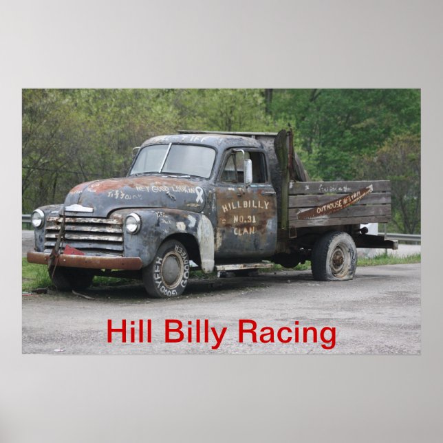Pôster Especial Hill Billy Racing (Frente)