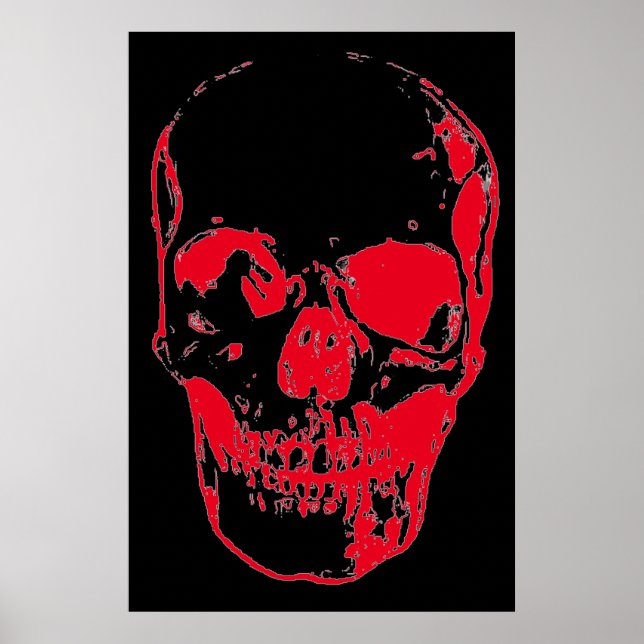 Poster Especial Único Preto Vermelho Pop de Arte Crônica (Frente)