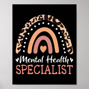 Poster Especialista em Saúde Mental do Leopard Rainbow