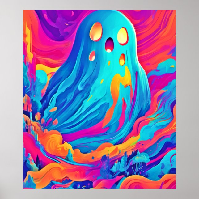 Poster Espectral Ghost Halloween Art (Frente)