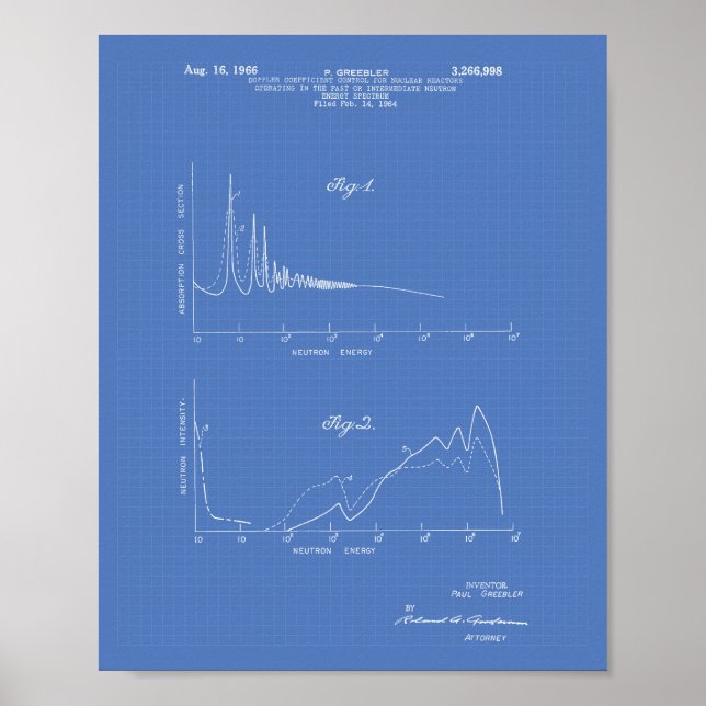 Pôster Espectro de Energia Nuclear Esquema de Arte de 196 (Frente)