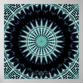 Pôster Espectro Mandala de Onda Sonora