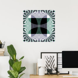 Poster Espelhamento infinito do Shine Mandala de Vidro Qu