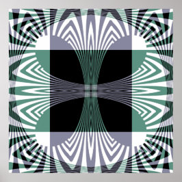 Poster Espelhamento infinito do Shine Mandala de Vidro Qu