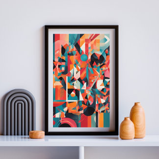 Poster Espelhamento Urbano: Ecos em Cor