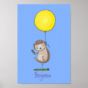 Poster Espelho de ouriço e desenho de balão