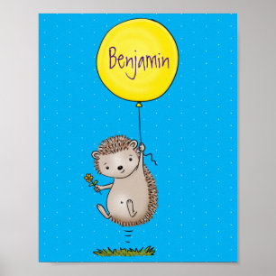 Poster Espelho de ouriço e desenho de balão