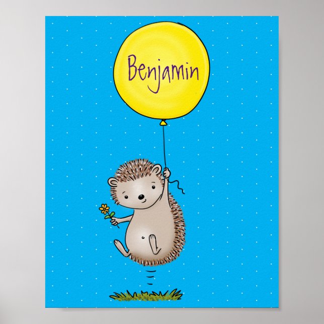 Poster Espelho de ouriço e desenho de balão (Frente)