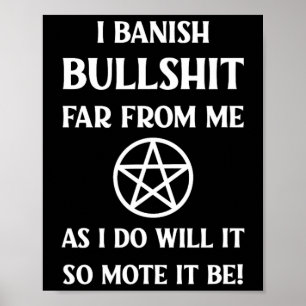 Poster Espelho Engraçado Wiccan Pagan Halloween Cheek