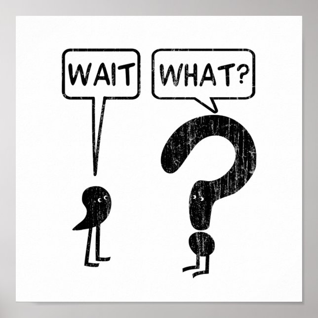 Poster Espera, O Quê? Gramática Humor Azul (Frente)