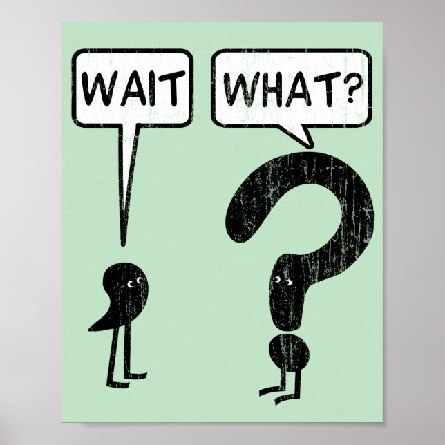 Poster Espera, O Quê? Humor Gramatical (Frente)
