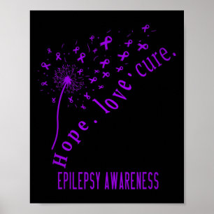 Poster Esperança amor Cura Consciência da Epilepsia T