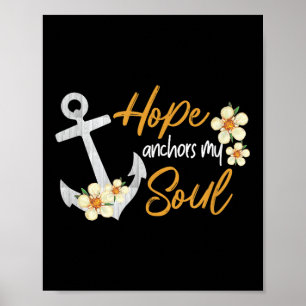 Poster Esperança ancora minha Bíblia cristã inspiradora d