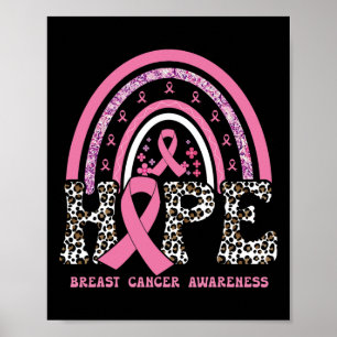 Poster Esperança Cancer Mama Consciencialização Rosa Fita