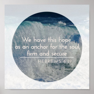 Poster Esperança como uma âncora Poster-Hebrews6