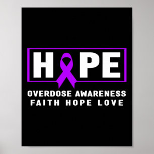 Poster Esperança de consciencialização para a sobredosage