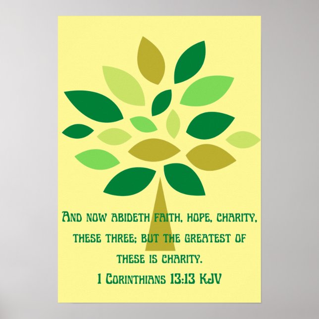 Poster esperança de fé e caridade inspiradora (Frente)