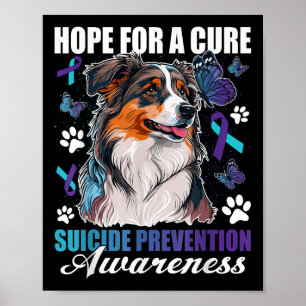 Poster Esperança De Um Cão De Sensibilização Para A Preve