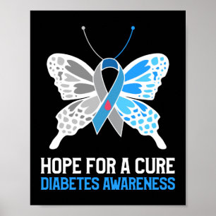 Poster Esperança De Uma Sensibilização Para A Diabetes Ti