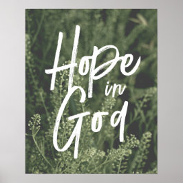 Poster Esperança em Deus Moderno Brush Font Sage Nature G