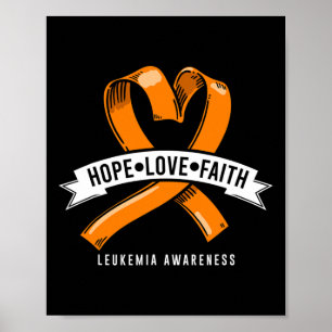 Poster Esperança Fé Amor Leucemia Câncer no Sangue Consci