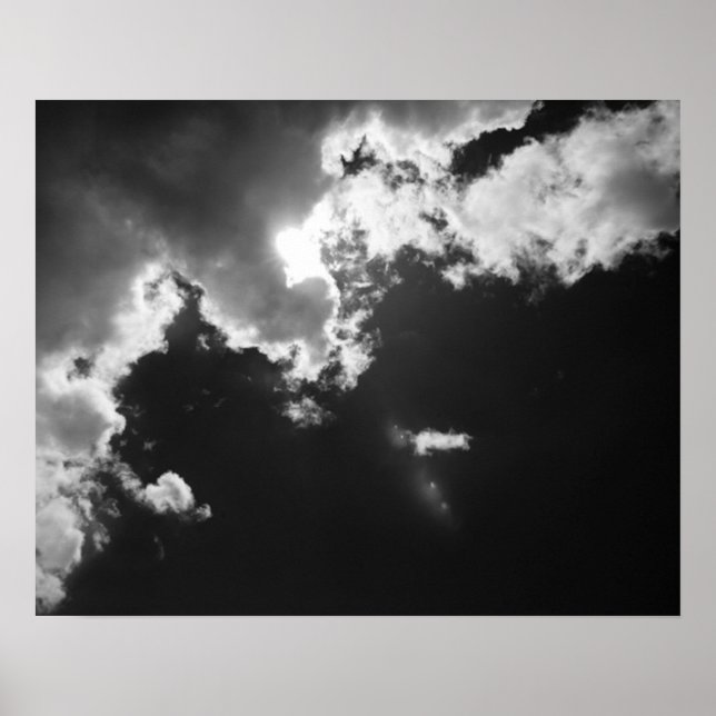 Poster Esperança no revestimento das nuvens. (Frente)